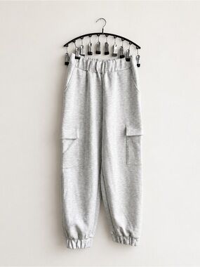 Express Light Gray Cargo Joggers